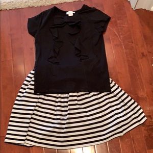 Kate Spade black/white top and skirt
